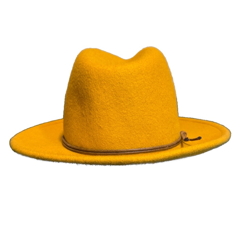 Vintage Mustard Felt Fedora – Boho Western Unisex Hat